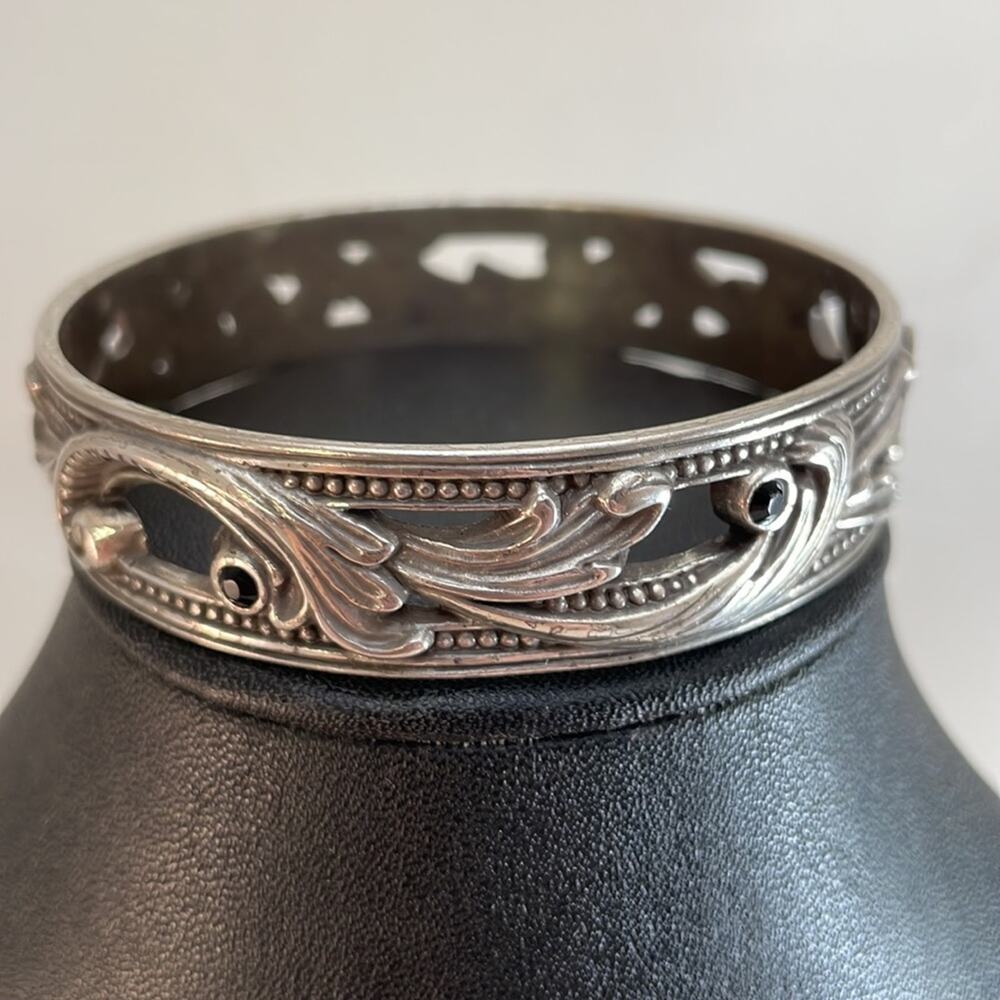 Brighton Le Louvre 
Bangle Bracelet with Crystals One Stone Missing
